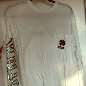 VS PINK st patrick’s day long sleeve